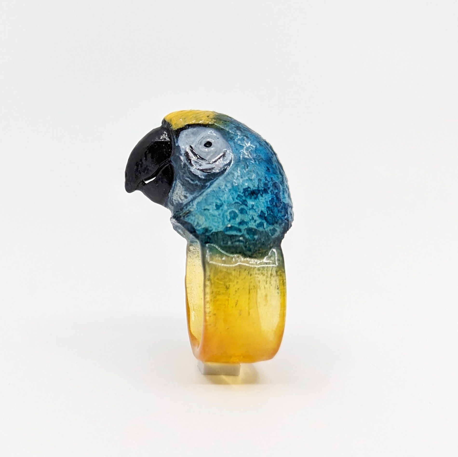 Ara-Ring - Guacamaya-Ring 3D-Ring von MarcelaLopezArt