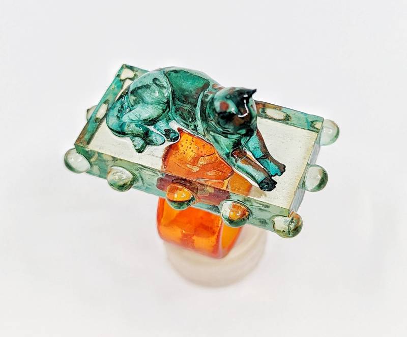 Katzenring - 3D-Ring 3D-Katzenring von MarcelaLopezArt