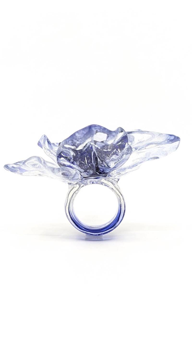 Laguna-Blumenring - 3D-Blumenring Klarer Ring von MarcelaLopezArt