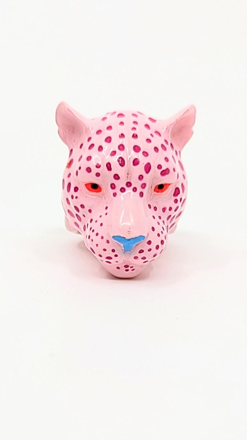 Rosa Leopardenring - 3D-Leopardenring von MarcelaLopezArt