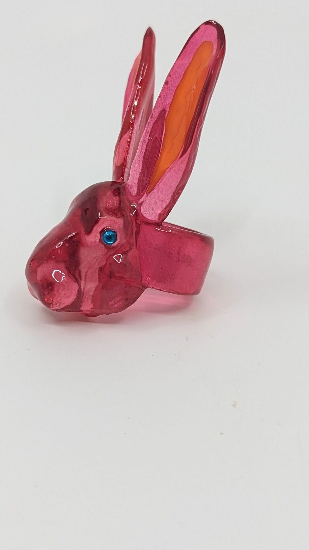 So Rosa Hasenring - 3D-Kaninchenring von MarcelaLopezArt