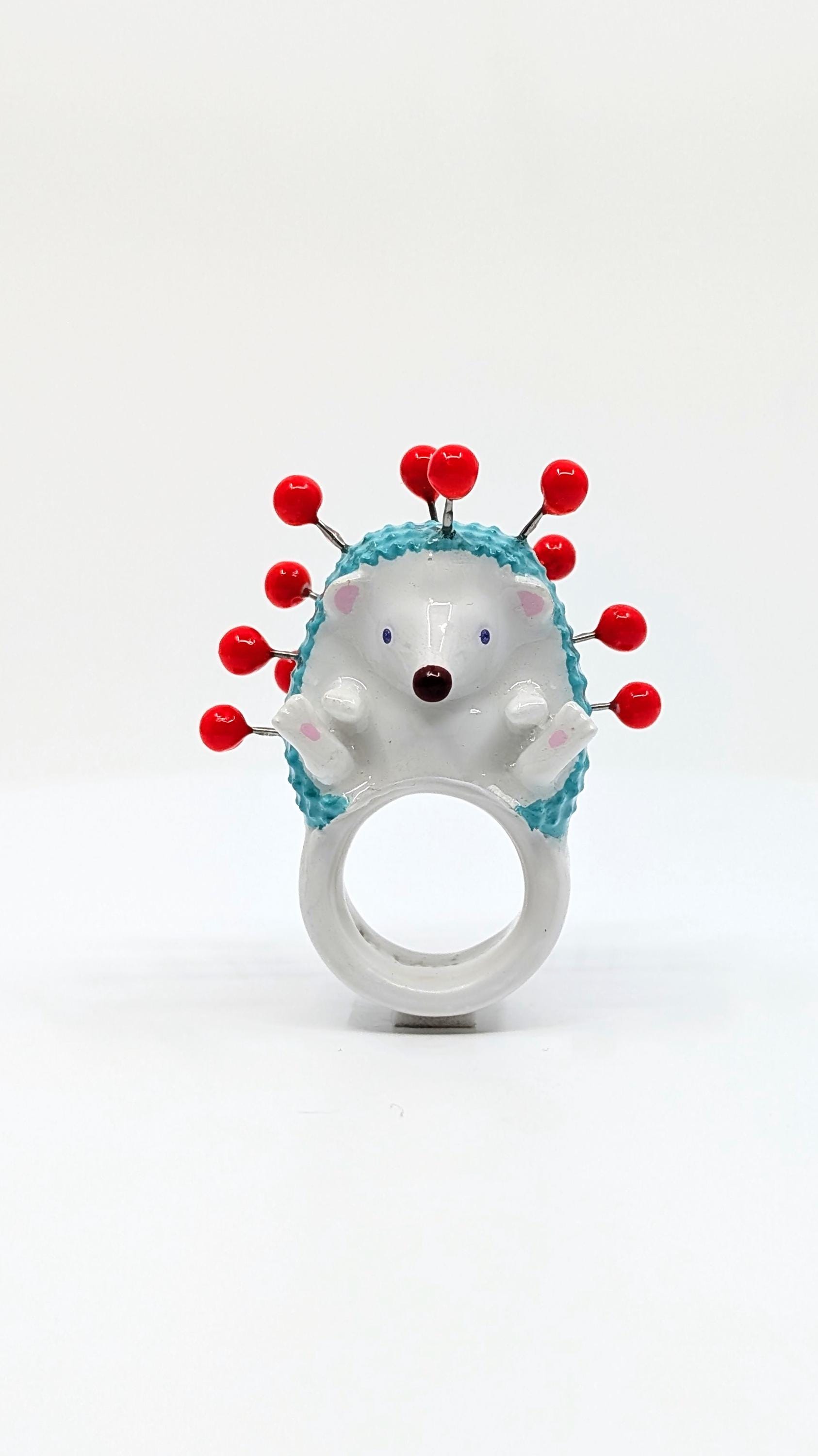 stacheliger Edgehog-Ring - 3D-Ring von MarcelaLopezArt