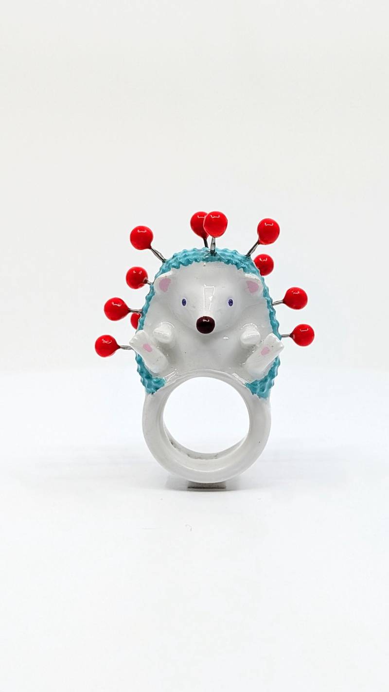 stacheliger Edgehog-Ring - 3D-Ring von MarcelaLopezArt