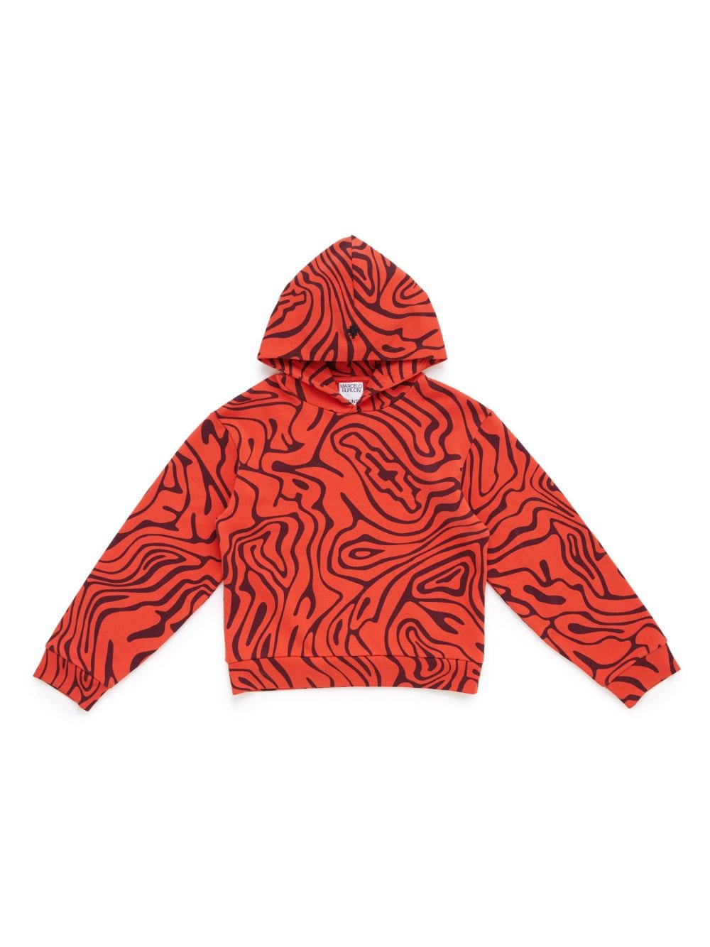 Marcelo Burlon County Of Milan Kids AOP Hoodie mit grafischem Print - Orange von Marcelo Burlon County Of Milan Kids