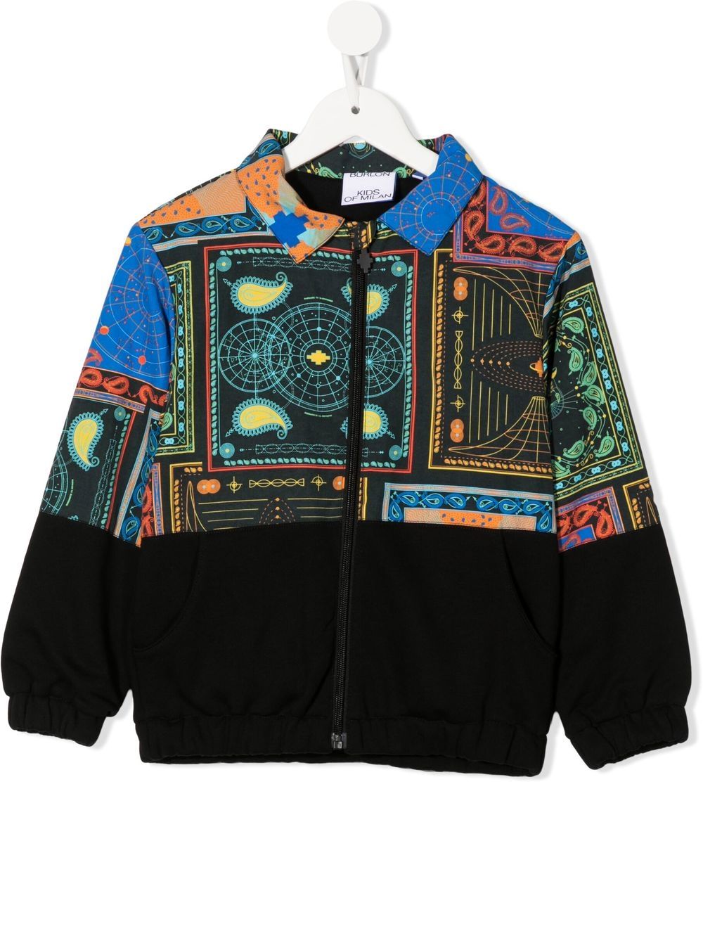 Marcelo Burlon County Of Milan Kids Hemdjacke im Patchwork-Look - Blau von Marcelo Burlon County Of Milan Kids