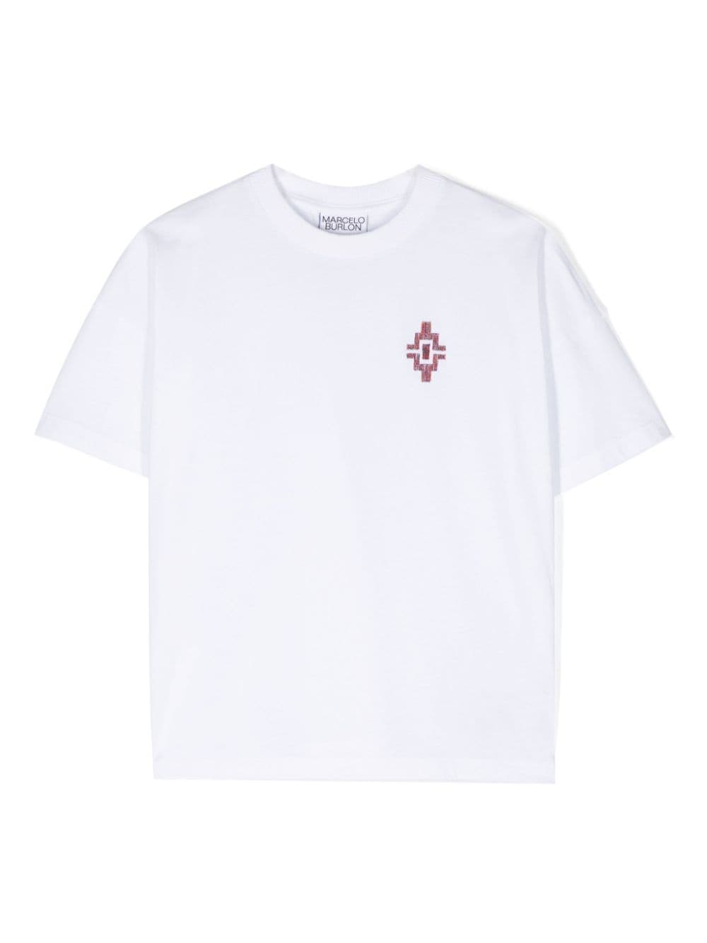 Marcelo Burlon County Of Milan Kids Graffiti Cross T-Shirt - Weiß von Marcelo Burlon County Of Milan Kids