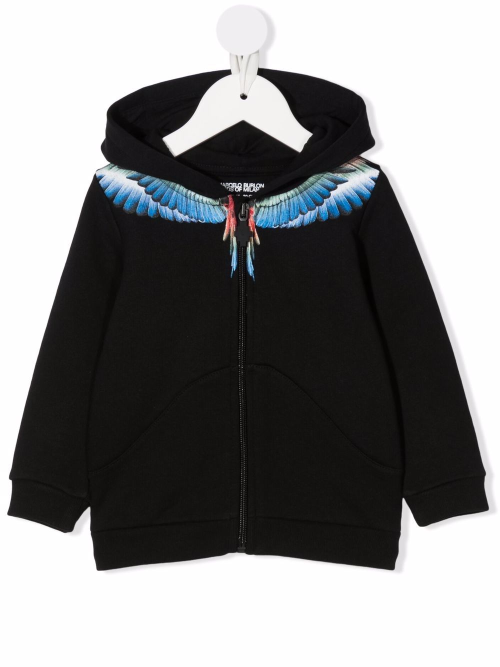 Marcelo Burlon County Of Milan Kids Hoodie mit Flügel-Print - Schwarz von Marcelo Burlon County Of Milan Kids