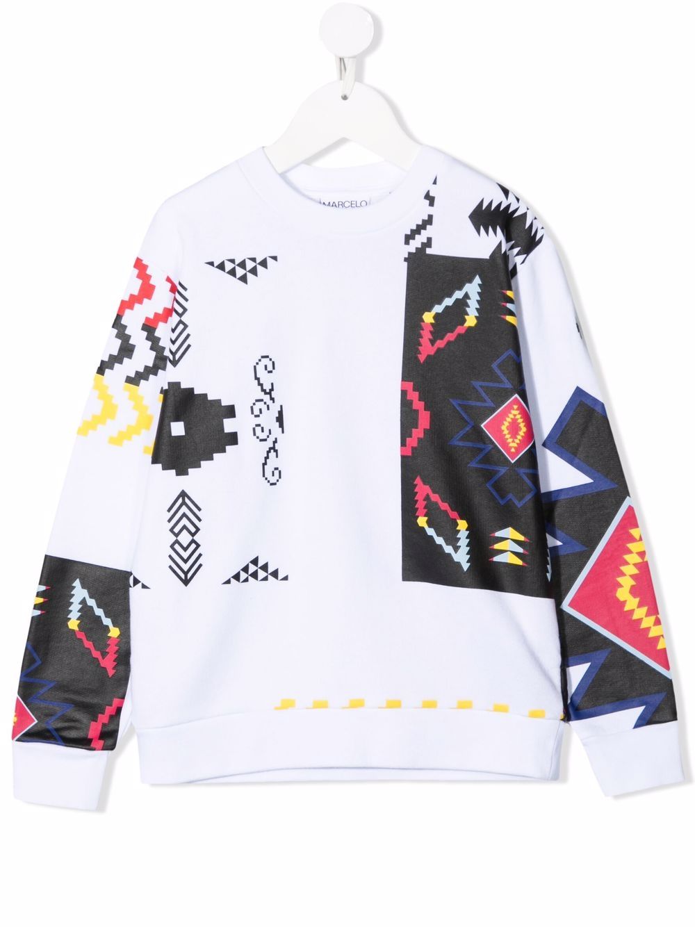 Marcelo Burlon County Of Milan Kids Sweatshirt im Patchwork-Look - Weiß von Marcelo Burlon County Of Milan Kids