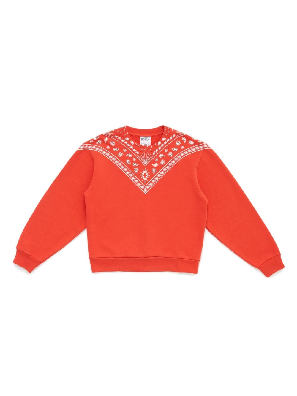 Marcelo Burlon County Of Milan Kids Sweatshirt mit Bandana-Print - Orange von Marcelo Burlon County Of Milan Kids