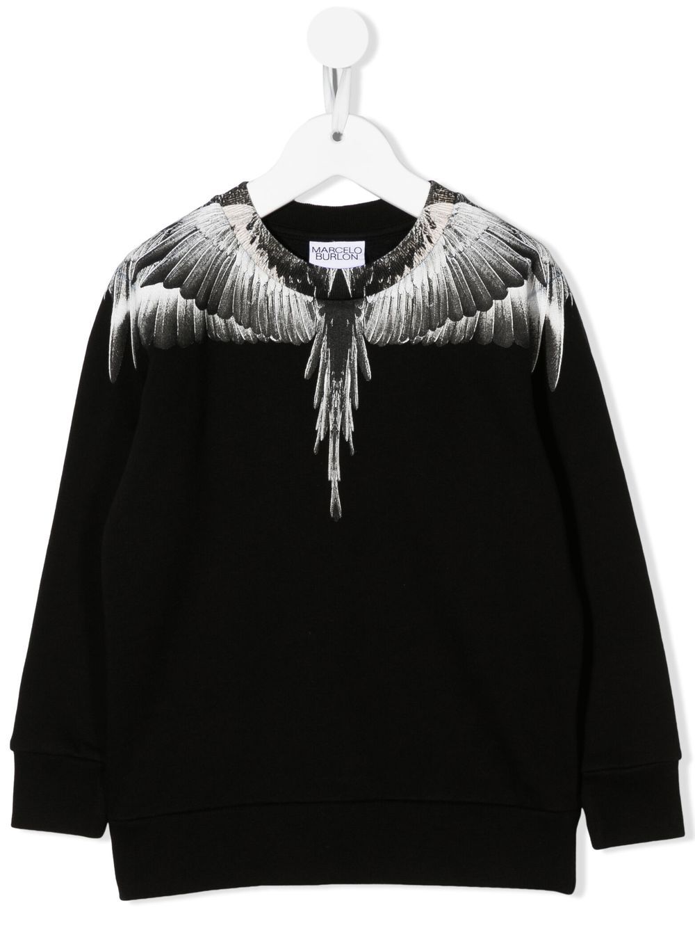 Marcelo Burlon County Of Milan Kids Sweatshirt mit Flügel-Print - Schwarz von Marcelo Burlon County Of Milan Kids