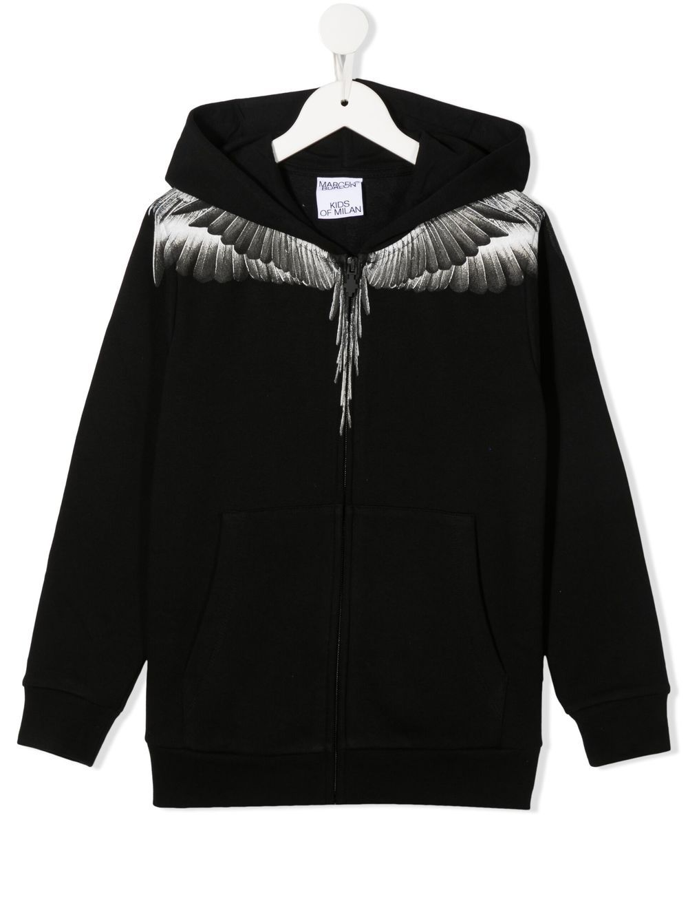 Marcelo Burlon County Of Milan Kids Hoodie mit Flügel-Print - Schwarz von Marcelo Burlon County Of Milan Kids