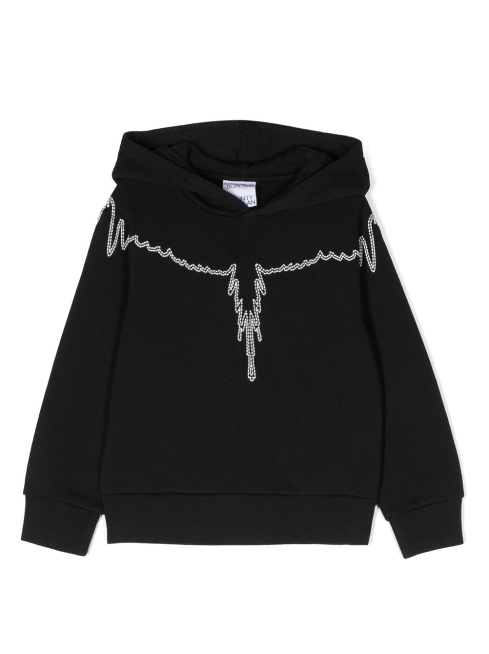 Marcelo Burlon County Of Milan Kids Bestickter Hoodie aus Bio-Baumwolle - Schwarz von Marcelo Burlon County Of Milan Kids