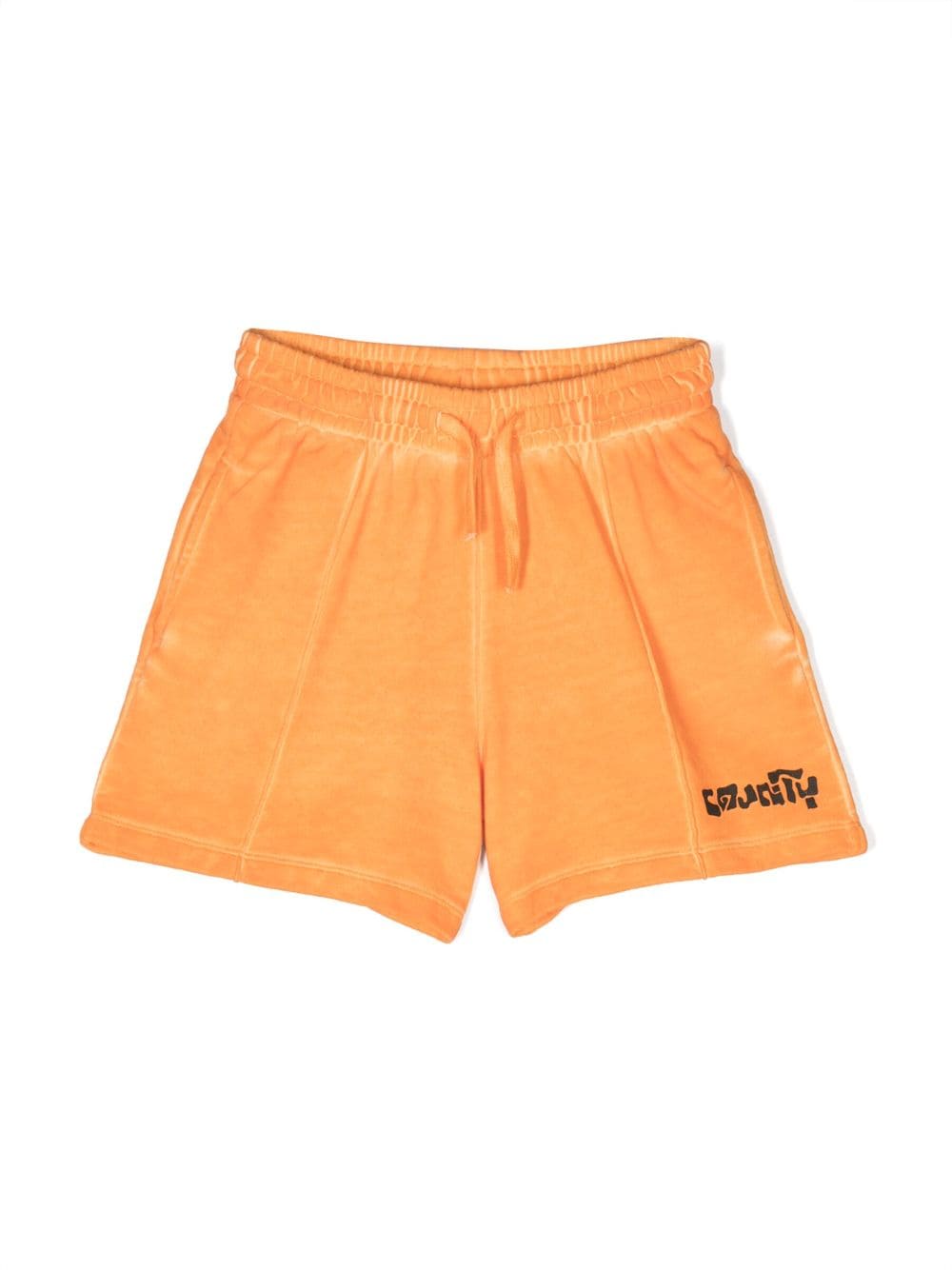 Marcelo Burlon County Of Milan Kids Joggingshorts mit Logo-Print - Orange von Marcelo Burlon County Of Milan Kids