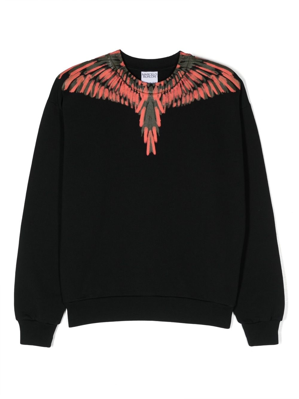 Marcelo Burlon County Of Milan Kids Sweatshirt mit Malerei-Print - Schwarz von Marcelo Burlon County Of Milan Kids