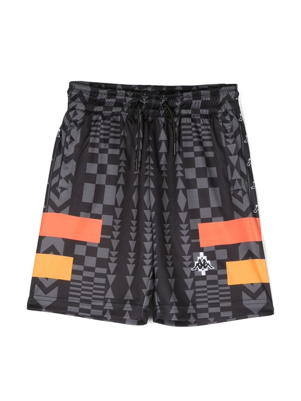 Marcelo Burlon County Of Milan Kids x Kappa Joggingshorts mit Print - Schwarz von Marcelo Burlon County Of Milan Kids