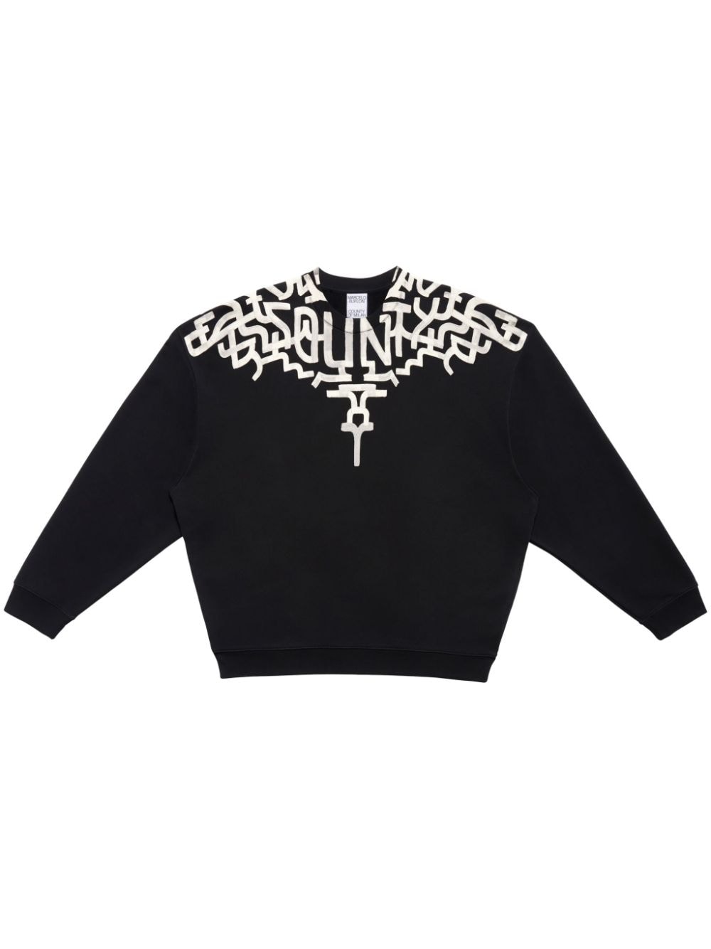 Marcelo Burlon County of Milan Graffiti Wings Sweatshirt mit rundem Ausschnitt - Schwarz von Marcelo Burlon County of Milan