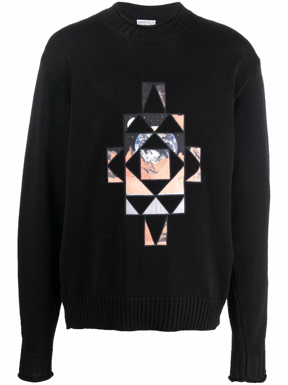 Marcelo Burlon County of Milan Pullover mit geometrischen Patches - Schwarz von Marcelo Burlon County of Milan