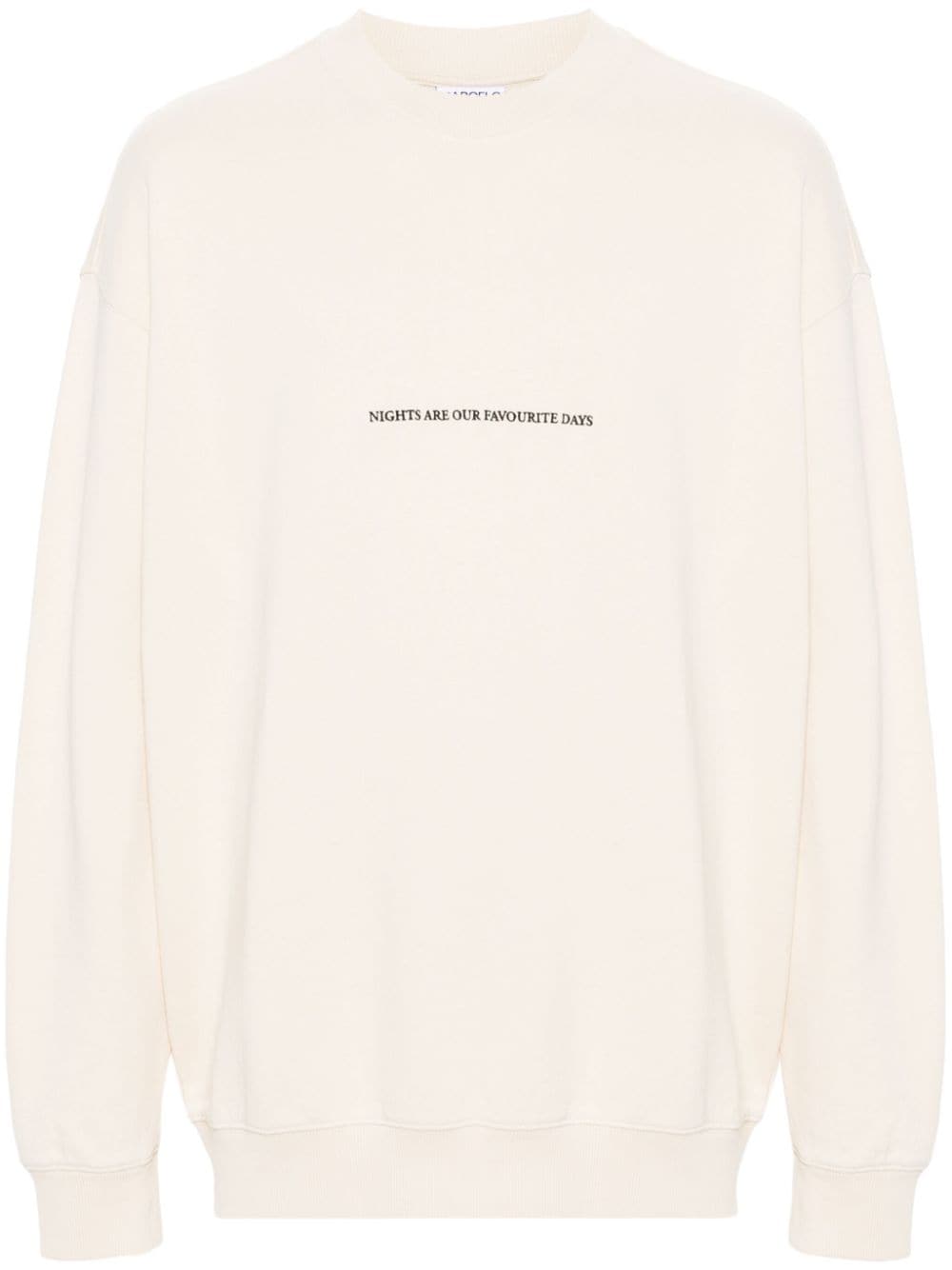 Marcelo Burlon County of Milan Sweatshirt mit Zitat-Print - Nude von Marcelo Burlon County of Milan