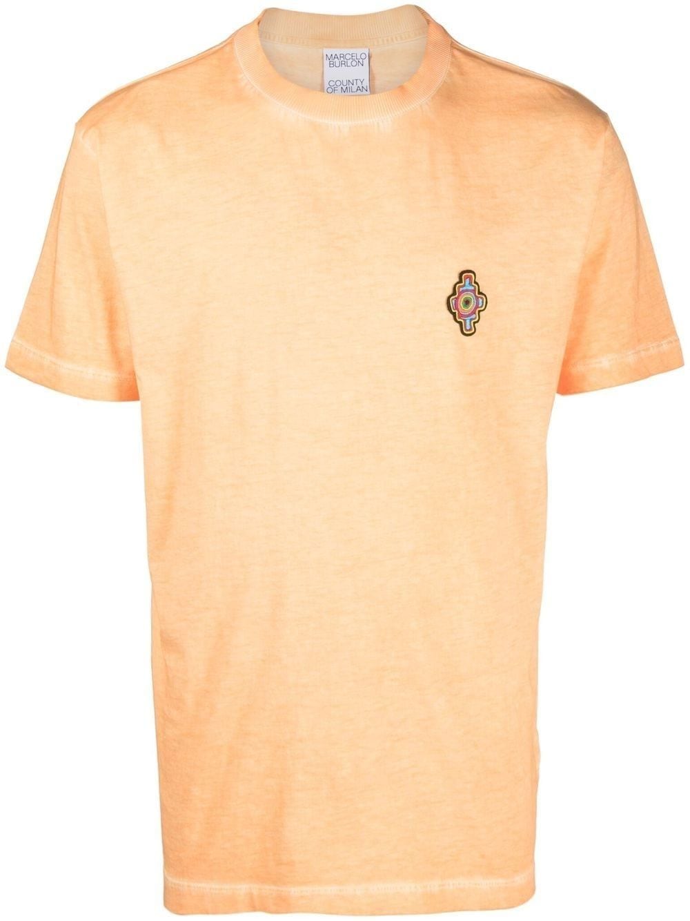 Marcelo Burlon County of Milan T-Shirt mit Sunset Cross - Orange von Marcelo Burlon County of Milan