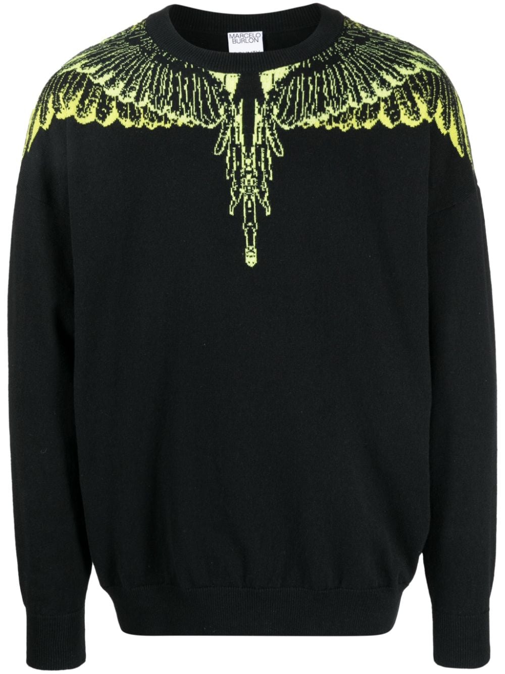 Marcelo Burlon County of Milan Pullover mit Intarsien-Flügeln - Schwarz von Marcelo Burlon County of Milan