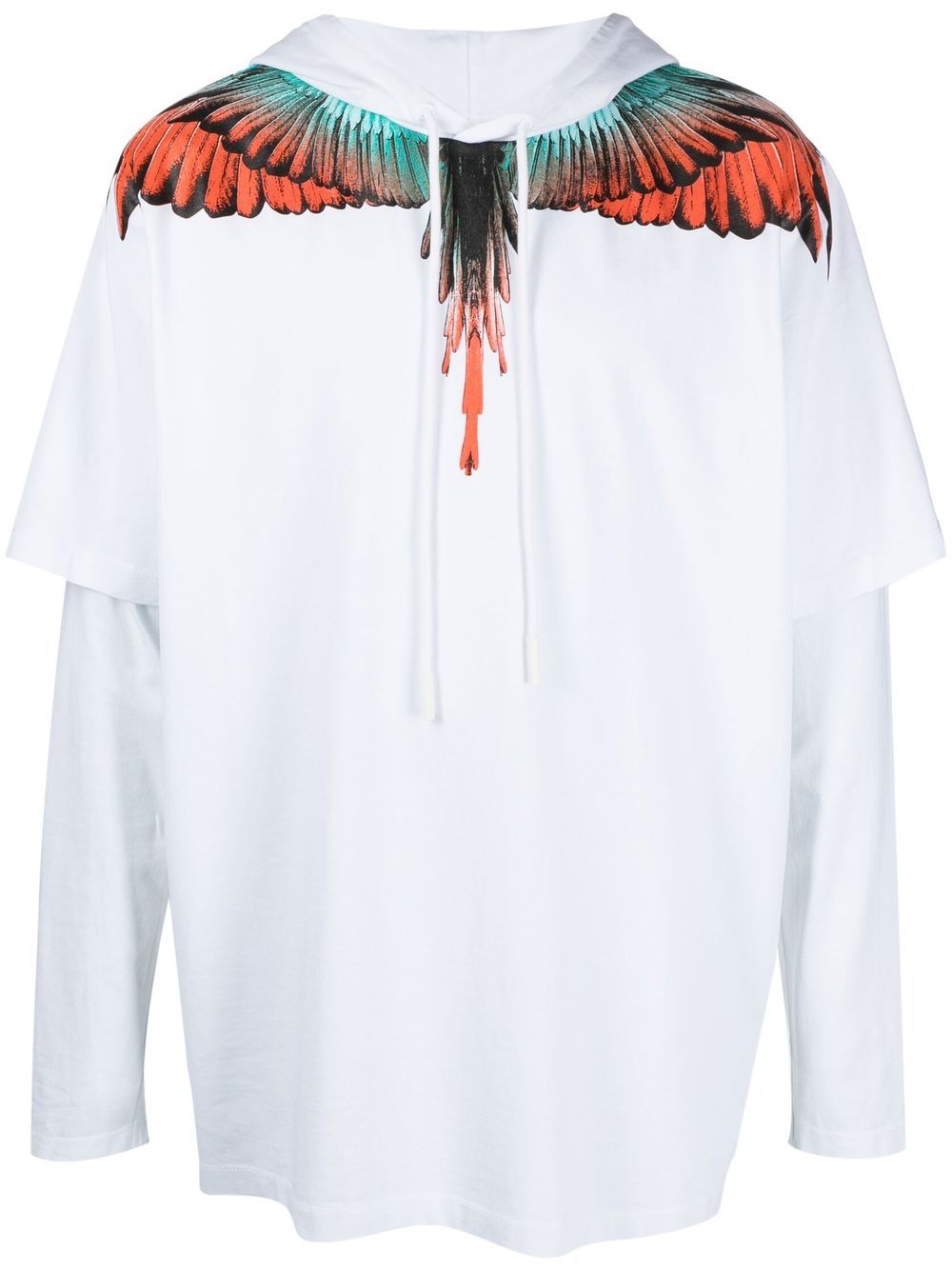 Marcelo Burlon County of Milan Hoodie im Layering-Look - Weiß von Marcelo Burlon County of Milan