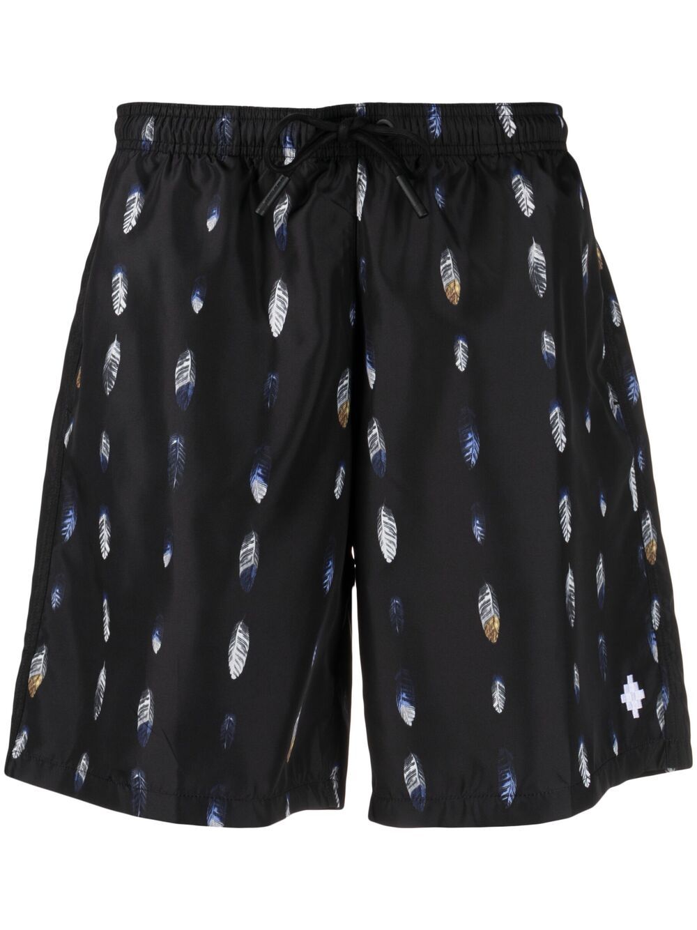 Marcelo Burlon County of Milan Badeshorts mit Feder-Print - Schwarz von Marcelo Burlon County of Milan