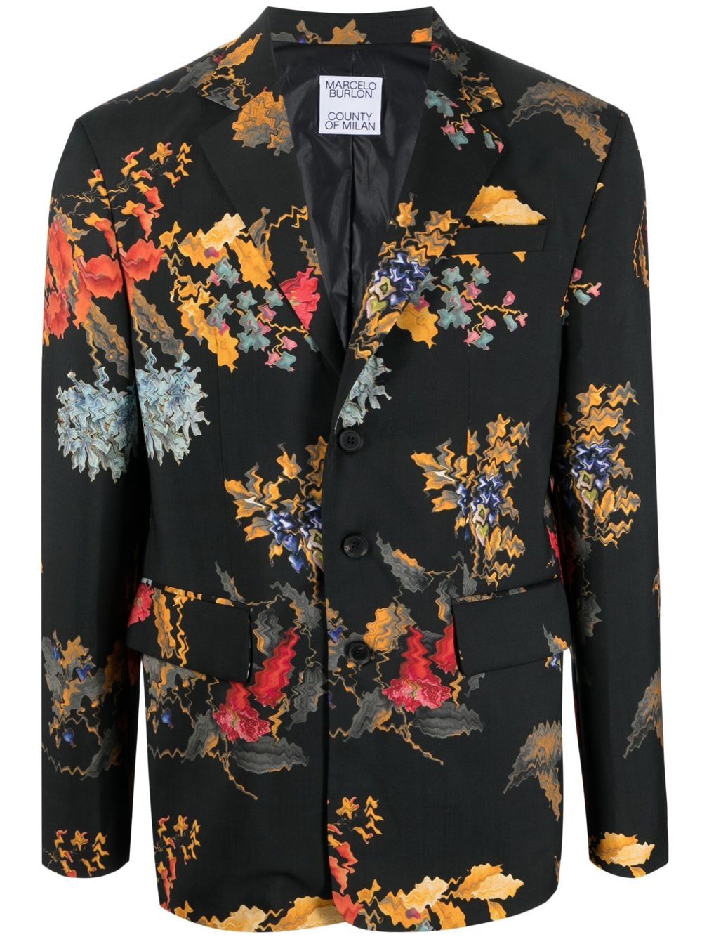 Marcelo Burlon County of Milan Sakko mit Blumenmuster - Schwarz von Marcelo Burlon County of Milan