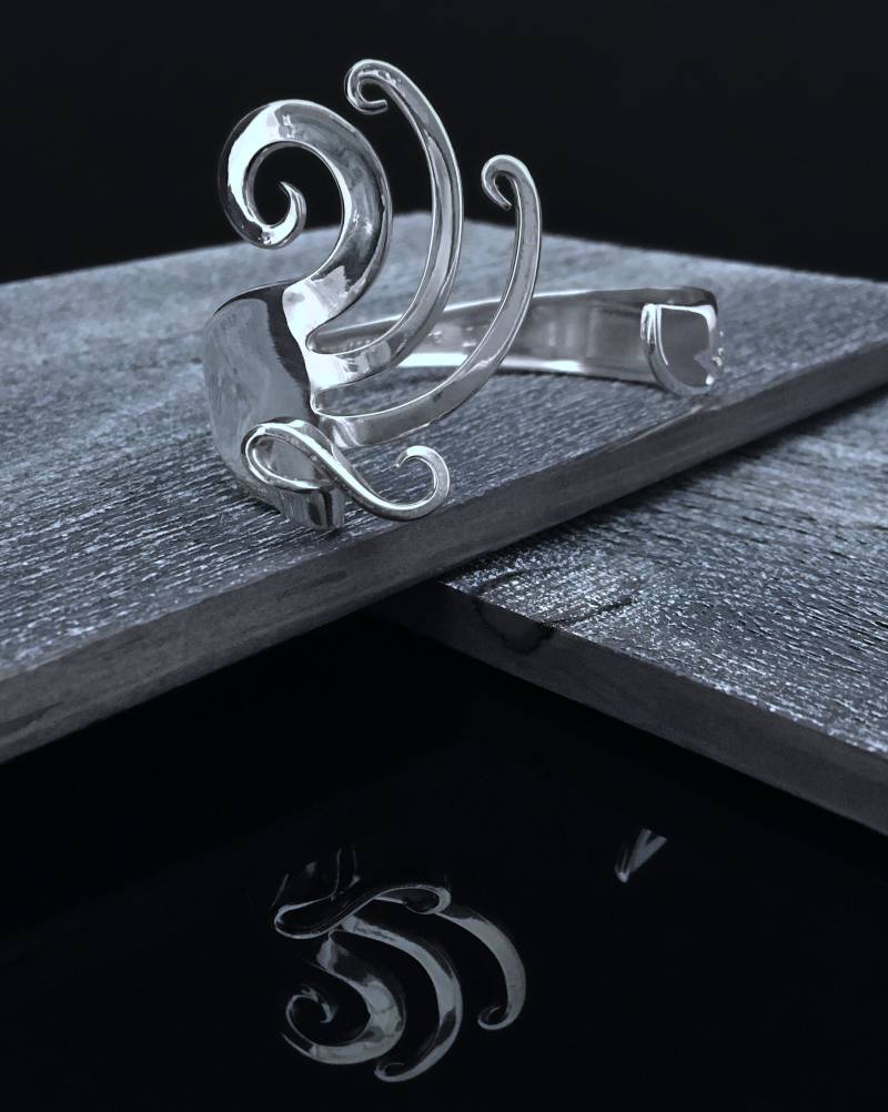 Umfunktionierte Silberbesteck Armbänder, Gabel Armband, Ausgefallenes Design 3, Eco Friendly Upcycled Fashion, Schmuck Für Umweltschützer von MarchelloArt