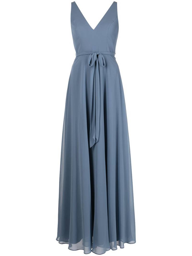 Marchesa Notte Bridesmaids Abendkleid mit V-Ausschnitt - Blau von Marchesa Notte Bridesmaids