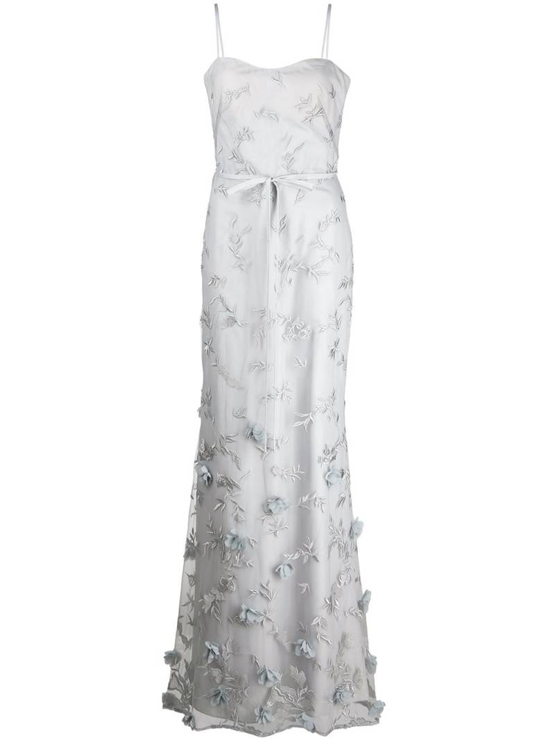 Marchesa Notte Bridesmaids Besticktes Abendkleid - Grau von Marchesa Notte Bridesmaids