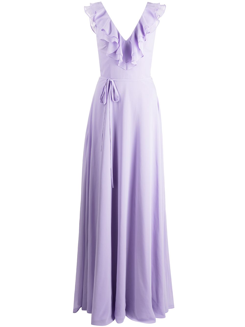 Marchesa Notte Bridesmaids Bodenlange Robe mit Volants - Violett von Marchesa Notte Bridesmaids