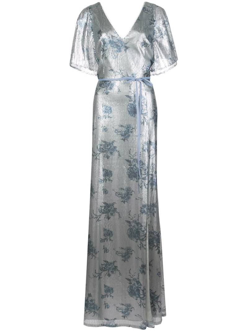 Marchesa Notte Bridesmaids Abendkleid mit Print - Blau von Marchesa Notte Bridesmaids