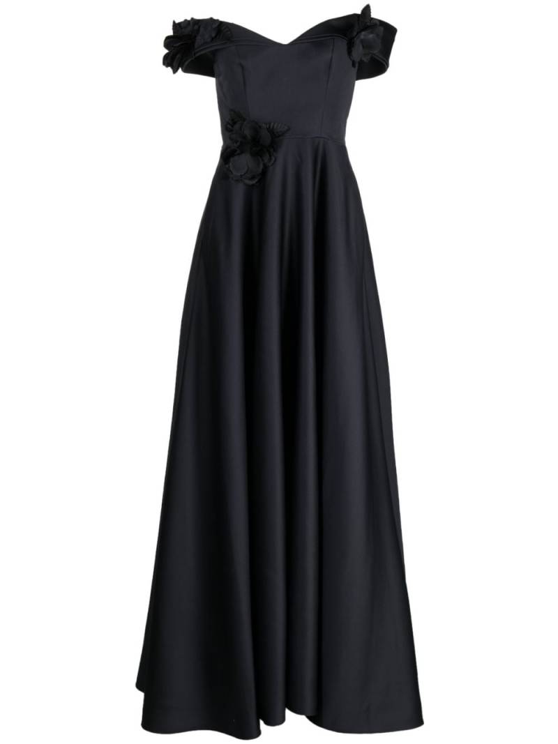 Marchesa Notte Duchess Abendkleid mit Satin-Finish - Schwarz von Marchesa Notte