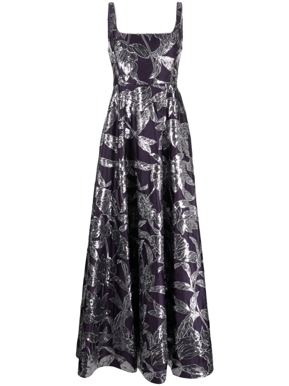 Marchesa Notte Lotus Abendkleid mit Pailletten - Violett von Marchesa Notte