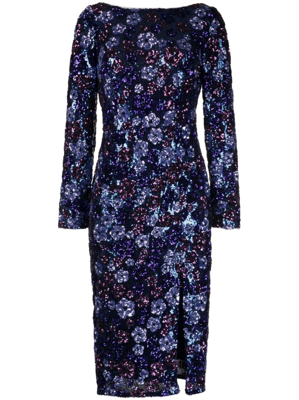 Marchesa Notte Maxikleid mit blumiger Stickerei - Blau von Marchesa Notte