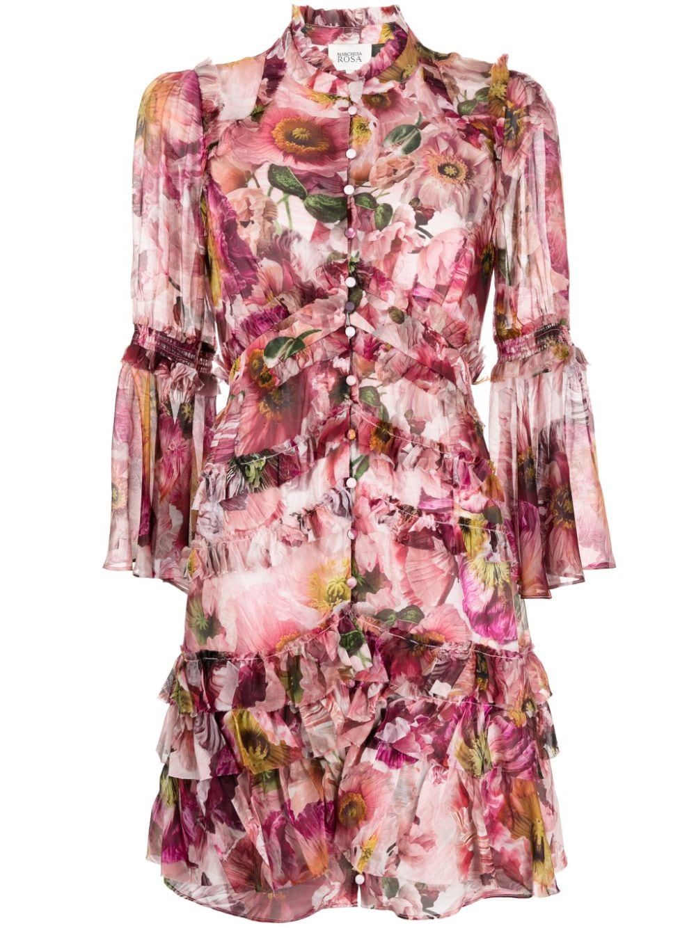 Marchesa Rosa Mali Minikleid mit Blumen-Print von Marchesa Rosa