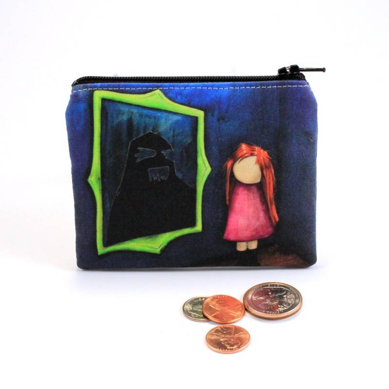 Ich Habe Nur Nicht Selbst in Letzter Zeit - Kleine Reißverschluss-Beutel Rot Kopfüber Mädchen Mit Stimmung Swings Blick Spiegel Kunst Von Marcia von MarciaFurman