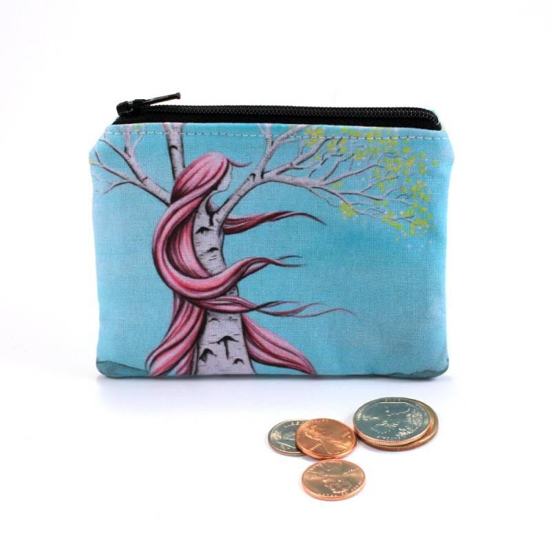 Birken Mädchen Reißverschluss Tasche - Marcia Furman Kunst, Portemonnaie von MarciaFurman