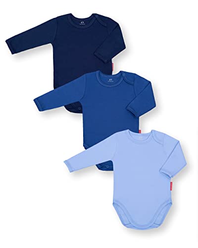 Marcinkowski Baby body Langarm ohne aufdruck aus baumwolle 3 pack (158, Dunkelblau Blau Jeans) von Marcinkowski