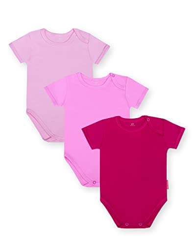 Marcinkowski Babybodysuit Babybody Kurzarm Body ohne Aufdruck für Mädchen für Jungen Unisex 100% Baumwolle 3er Pack babykleidung 128 von Marcinkowski