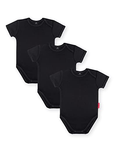 Marcinkowski Babybodysuit Babybody Kurzarm Body ohne Aufdruck für Mädchen für Jungen Unisex 100% Baumwolle 3er Pack babykleidung 128 von Marcinkowski