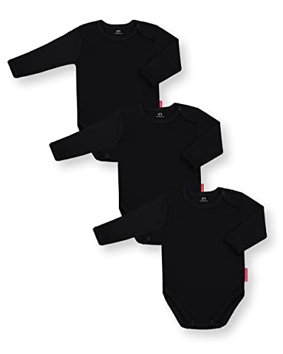 Marcinkowski Baby body Langarm ohne aufdruck aus baumwolle 3 pack (164, Schwarz Schwarz Schwarz) von Marcinkowski