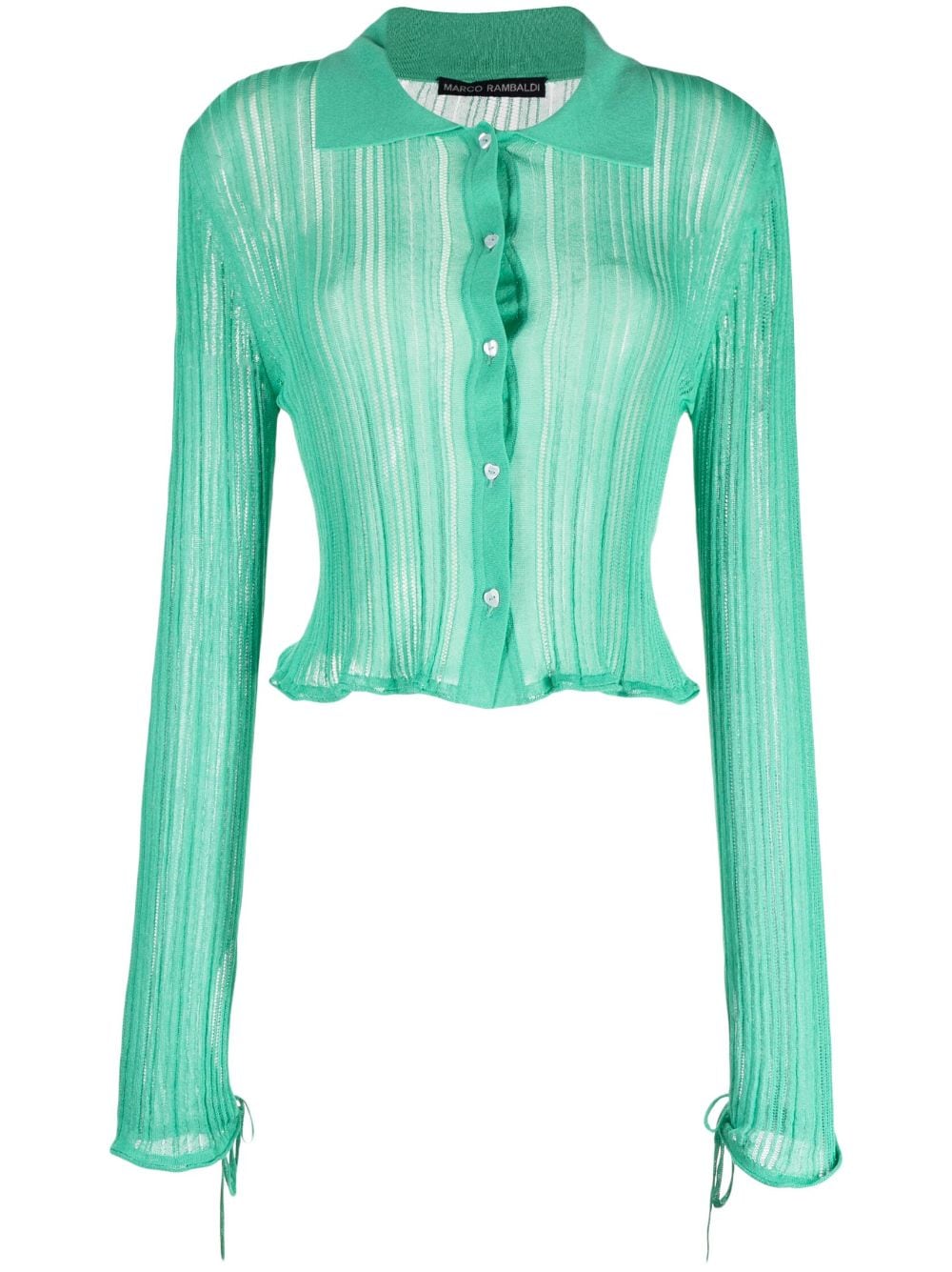 Marco Rambaldi Semi-transparenter Cardigan - Grün von Marco Rambaldi