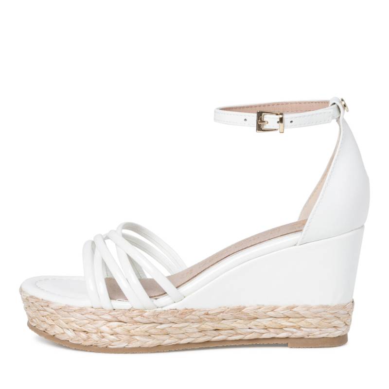 Damen-Sandalette WHITE PATENT - Gr. - 41 von Marco Tozzi