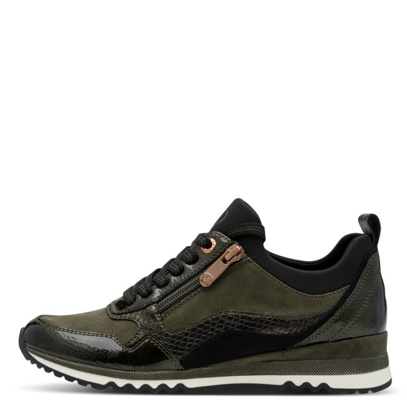 Damen-Schnürer BLACK/KHAKI - Gr. - 39 von Marco Tozzi