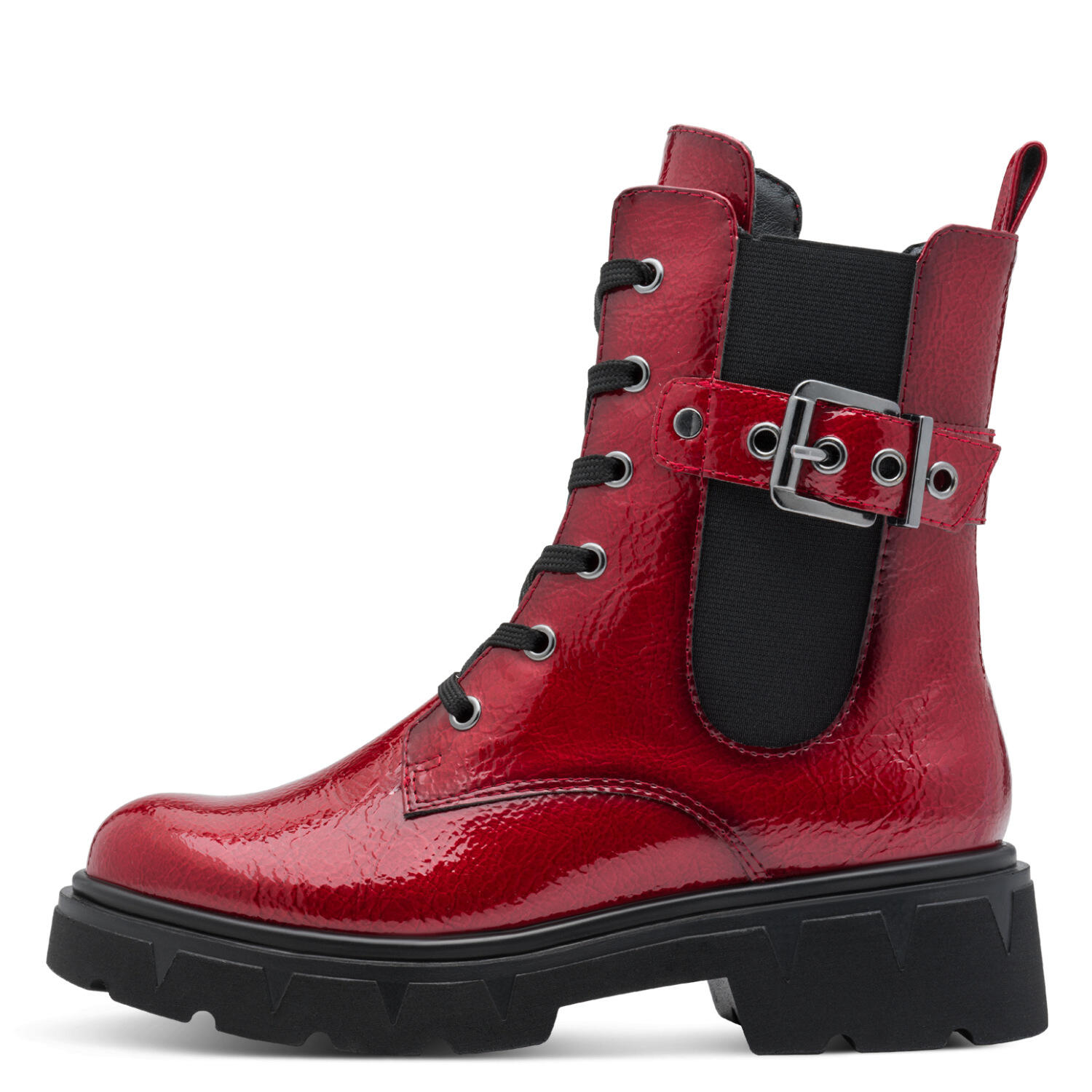 Damen-Stiefel DARK RED PATENT - Gr. - 36 von Marco Tozzi