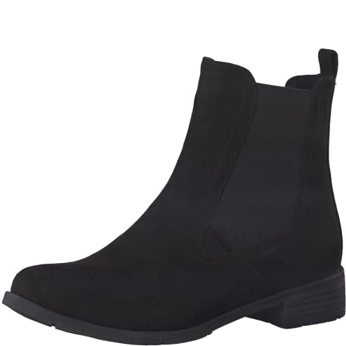 MARCO TOZZI Damen Chelsea Boots Elegant Flach, Schwarz (Black), 36 von MARCO TOZZI