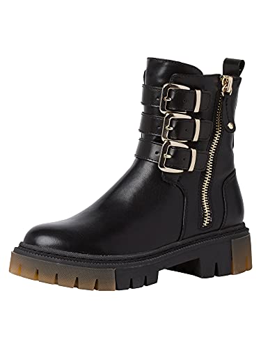 Marco Tozzi Damen 2-2-25862-37 Stiefelette, Black/Gold, 38 EU von MARCO TOZZI