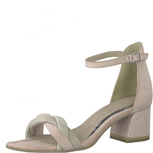 Marco Tozzi Damen 2-2-28211-28 Leder Sandalette Sandale mit Absatz, Rose Comb, 39 EU von MARCO TOZZI