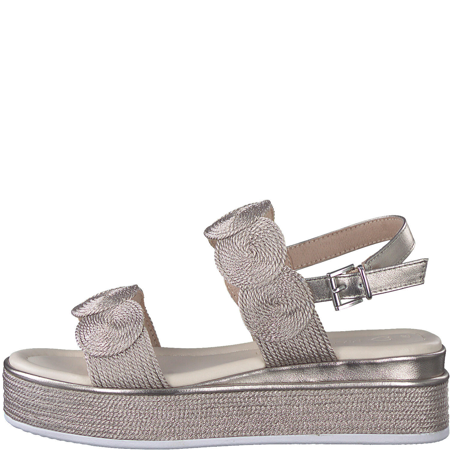 Marco Tozzi Damenschuhe Keilsandaletten ROSE METALLIC ROSE METALLIC - Gr. - 40 von Marco Tozzi